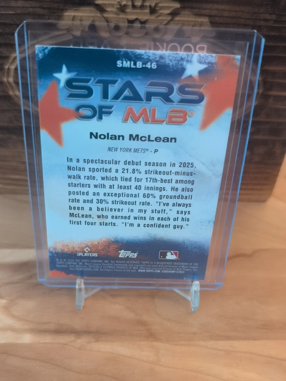 2026 Topps Series 2 Nolan McLean Stars Of MLB Rookie Card Mets - Picture 2 of 2